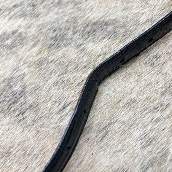 Vintage Maida\'s Lizard Leather Belt w/ Sterling Buckle